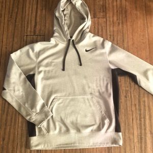 Nike therma-fit silver and black hoodie. Excellent condition. Size medium